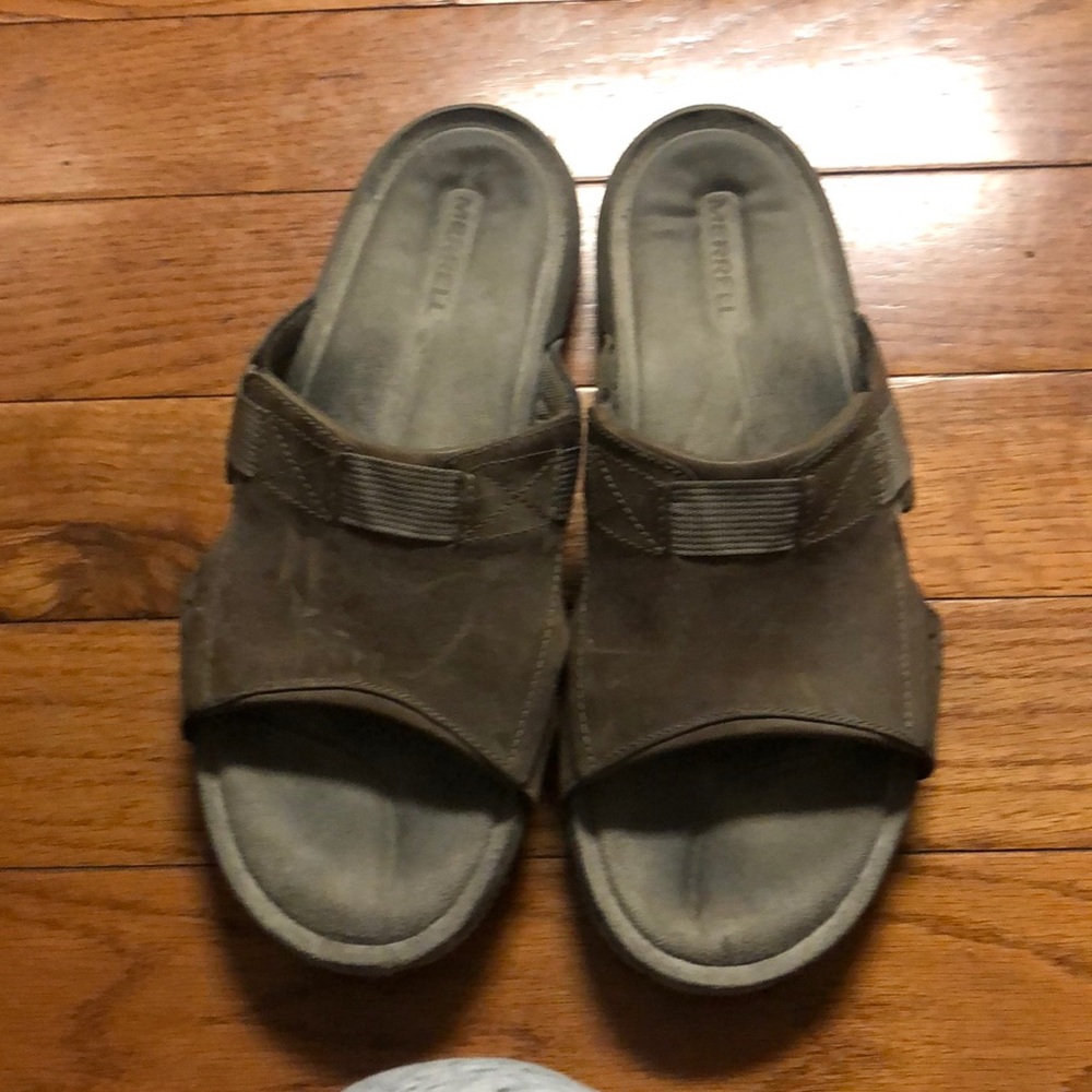 Men’s Merrell sandles brown leather